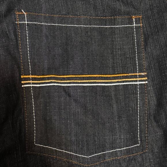 Vintage Dodeca Black Baggy Jeans Size 38x34 Wide Leg Y2K Southpole Style - Picture 4 of 6